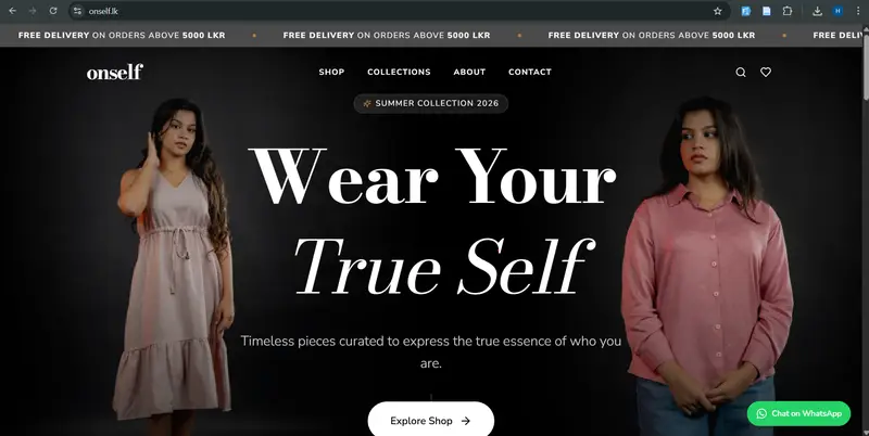 Onself Clothing Screenshot